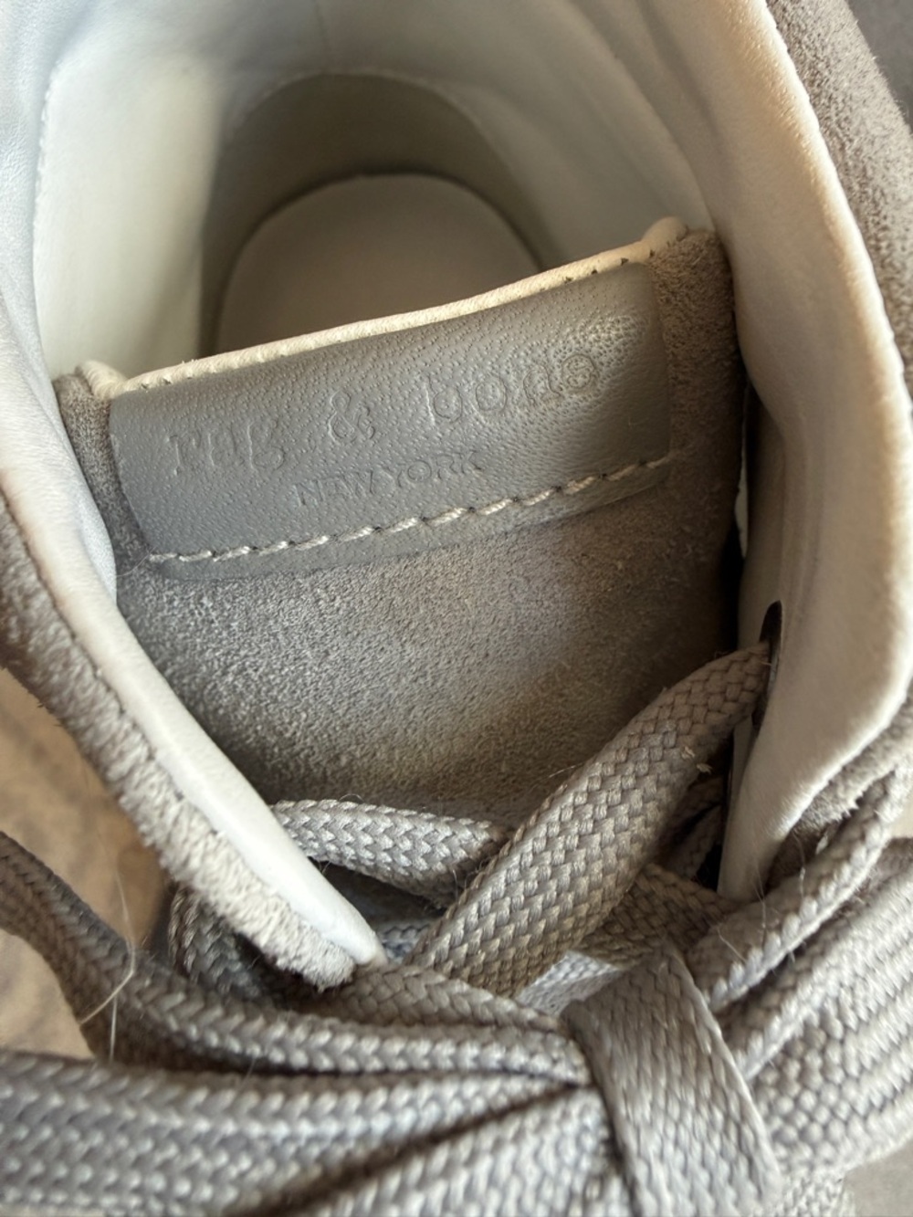 Rag & Bone RB1 High Top Sneakers Suede Haze Gray EU 44.5 US 11.5 Men’s Lace-Up - Picture 4 of 15